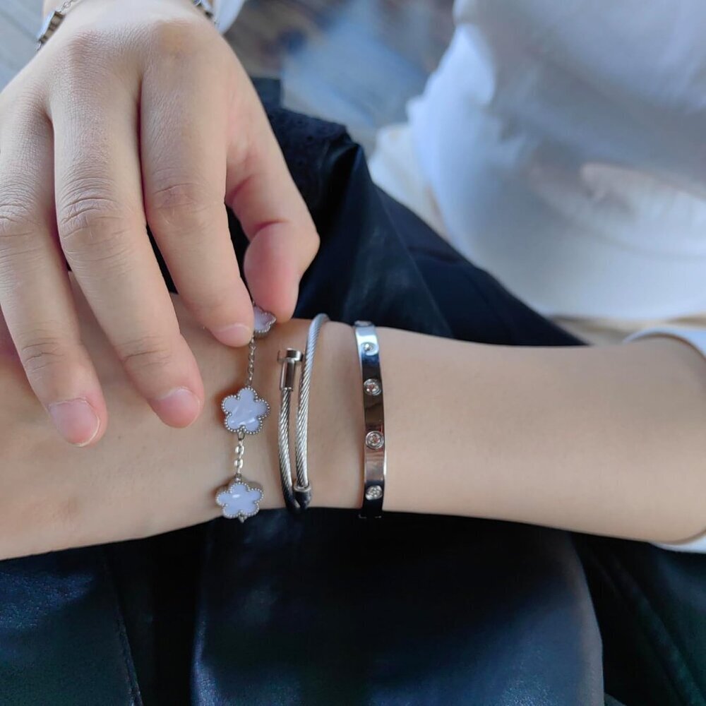 Gold Bracelets for Women 18K Gold Plated Love Friendship Bracelet With Cubic Zir - Picture 7 of 7
